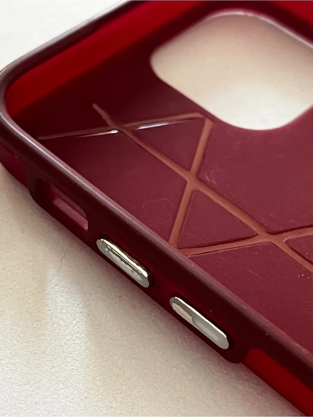 iPhone 13 miniDeep Red Protective Phone Case with Enhanced Shock Resistance